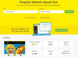 Speed test for website